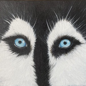 Husky eyes painting